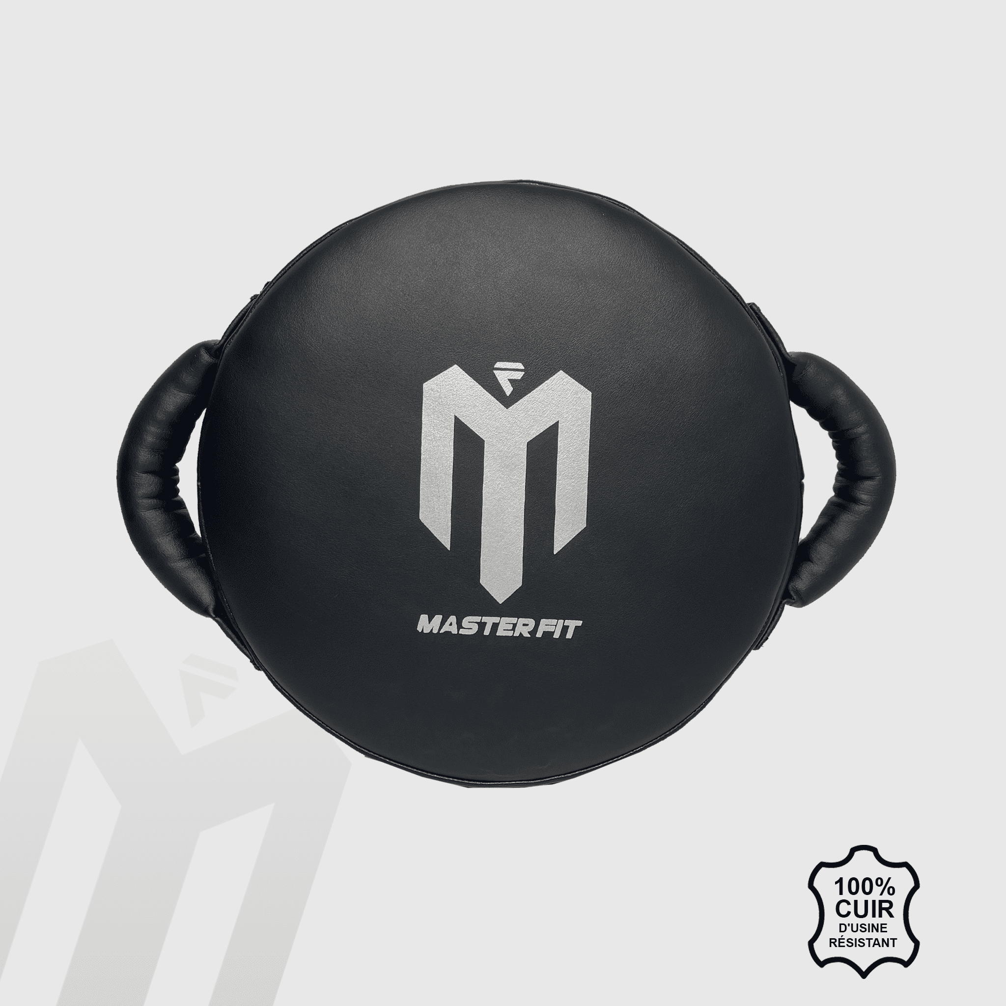 Masterfit Shop Bouclier de Frappe Rond PRO Noir Cuir Micro Fibre – masterfit