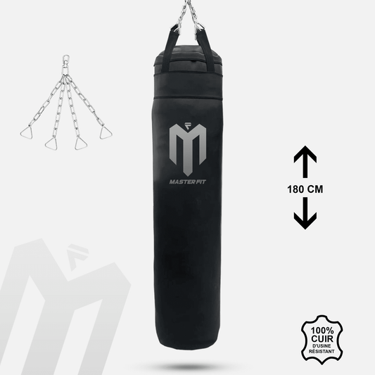 Sac de frappe MMA cuir 1,80M rempli